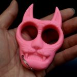 Tiger Head Knuckle Duster Keychain - 图片 2