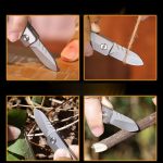 Titanium Mini Folding Knife EDC Utility Pocket Blade Fidget Tool Parcel Opener - 图片 2