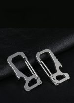 Titanium Keychain Multi Tool Waist Hook EDC Key Ring Car Bottle Opener Screwdriver - 图片 7