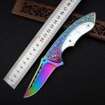 Patterned Survival Folding Knife Portable Outdoor Multitool Blade - 图片 3