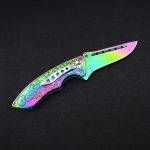 Patterned Survival Folding Knife Portable Outdoor Multitool Blade - 图片 2