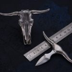 Bullhead Mini Knife for Self Defense and EDC Charm Keychain for Backpack - 图片 4