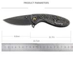 Deer Handle Folding Knife for Outdoor Adventures and EDC Carry - 图片 6