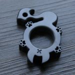 Dragon Cat Design Zirconium Titanium EDC Multi-Tool Necklace with Knuckle Duster