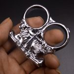 Brass Chaos Knuckle Duster Compact Two-Finger Tool - 图片 9