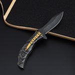 Stainless Steel Dragon Snake Folding Knife Portable Camping Utility Blade - 图片 8