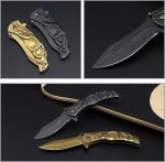 Stainless Steel Dragon Snake Folding Knife Portable Camping Utility Blade - 图片 6