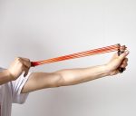 Zinc Slingshot Cow Three Card Leather Ball Mirror Cow Head Slingshot Stand - 图片 6