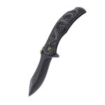 Stainless Steel Dragon Snake Folding Knife Portable Camping Utility Blade - 图片 12