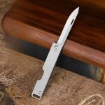 Titanium Folding Mini Fruit Knife Portable Keychain Outdoor Camping Gear