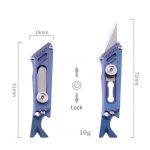 Mini Brass & Titanium Utility Blade Knife - 图片 8