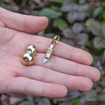 Creative Gourd Mini Knife Brass Keychain Cutter EDC Box Opener - 图片 4