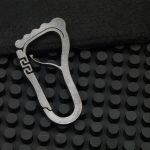 Springy Footprint TC4 Titanium Keyring - 图片 3