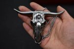 Spiked Damascus Steel Bullhead Knife for Collectors  - 图片 7