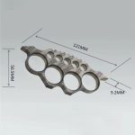 TC4 Titanium Self-Defense Knuckle Duster Compact Tool with Window Breaker - 图片 2