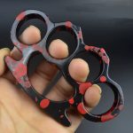 SurviveEdge Metal Brass Knuckles Duster with Window Breaking Ability for Safety - 图片 2