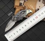Outdoor Defense Folding Knife with Eagle Design for Keychain EDC Use - 图片 5