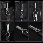 Titanium Anti Loss Keychain Belt Clip Durable Outdoor Hook - 图片 2