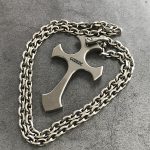 GODEDC Titanium Cross Pendant Knuckle Duster Self Defense Necklace - 图片 4