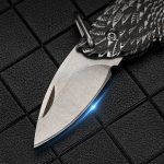 Outdoor Defense Folding Knife with Eagle Design for Keychain EDC Use - 图片 13