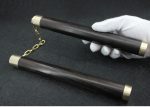 Handcrafted Ebony Brass Dual Section Tactical Stick - 图片 6