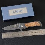 Liome Tactical Folding Knife with Damascus Grip for Outdoor Survival and EDC - 图片 4