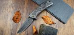 Sheep Eagle and Horse Pattern Handle Folding Knife for Hunting and Outdoor Use - 图片 9