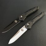 Liome Outdoor EDC Knife with Carbon Fiber Handle and Tactical Folding Blade