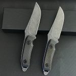 Liome Tactical Straight Knife with G10 and Carbon Fiber Grip for Outdoor Use - 图片 8