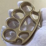 Brass Knuckle Duster with Bottle Opener and Stonewashed Surface EDC Tool - 图片 2