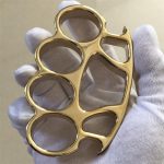 Mirror Polished Large Hole Brass Knuckle Duster with Bottle Opener - 图片 2