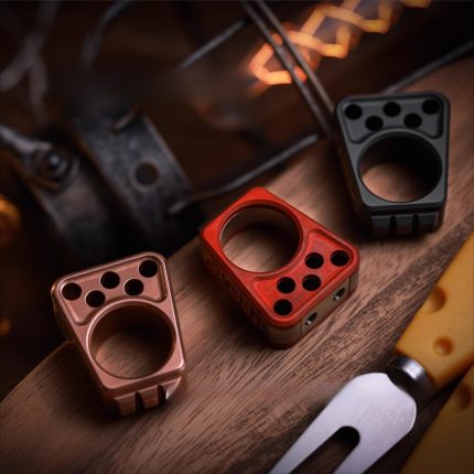 Cheese Grip Tactical EDC Knuckle Duster Self Defense Window Breaker Survival Gear