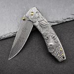 Wolf Handle Folding Knife for Outdoor Adventures Camping Hunting and EDC Tasks