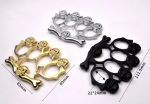 Skull Style Brass Knuckle Duster Heavy Duty Metal Defender Tool - 图片 10