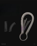Minimalist Titanium Keychain Clip Key Ring Holder Creative Stylish Car Accessory - 图片 14