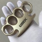 Stonewashed Brass King of God Knuckle Duster by GODEDC - 图片 2