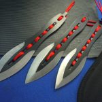 Outdoor Survival Knife with Red Silk Ribbon EDC Defense Tool