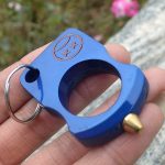 Smiley Design Single Finger Knuckle Duster Spiked Brass EDC Tool - 图片 2