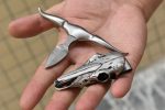 Spiked Damascus Steel Bullhead Knife for Collectors  - 图片 4