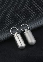 Titanium Portable Pill Case Waterproof Keychain - 图片 8