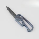 Titanium Damascus Mini Knife Portable Keychain EDC Box Cutter - 图片 9