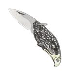 Outdoor Defense Folding Knife with Eagle Design for Keychain EDC Use - 图片 12