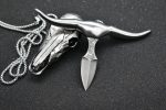 Spiked Damascus Steel Bullhead Knife for Collectors  - 图片 3