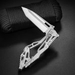 Brushed Steel Folding Knife High Hardness Sharp Fruit Knife Outdoor EDC - 图片 3