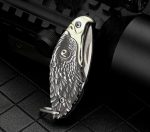 Outdoor Defense Folding Knife with Eagle Design for Keychain EDC Use - 图片 2
