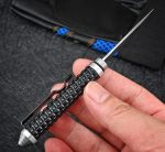 Wilderness Survival Mini Knife with Damascus Blade and Multifunctional Features - 图片 9