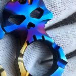 Outdoor Titanium Skull EDC Knuckle Duster Keychain - 图片 5
