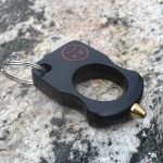 Smiley Design Single Finger Knuckle Duster Spiked Brass EDC Tool - 图片 4