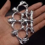 Unique Sheep Skull Knuckle Duster Four Finger Self-Defense Tool - 图片 6