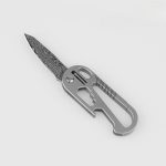 Titanium Damascus Mini Knife Portable Keychain EDC Box Cutter - 图片 8